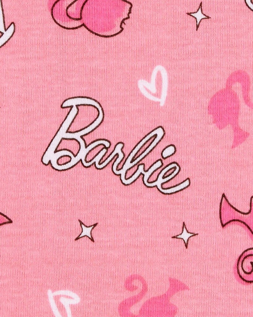 slide 2 of 2, Carter's Kid Barbie Print Cotton Blend 2-Piece Pajamas Pink 6, 1 ct