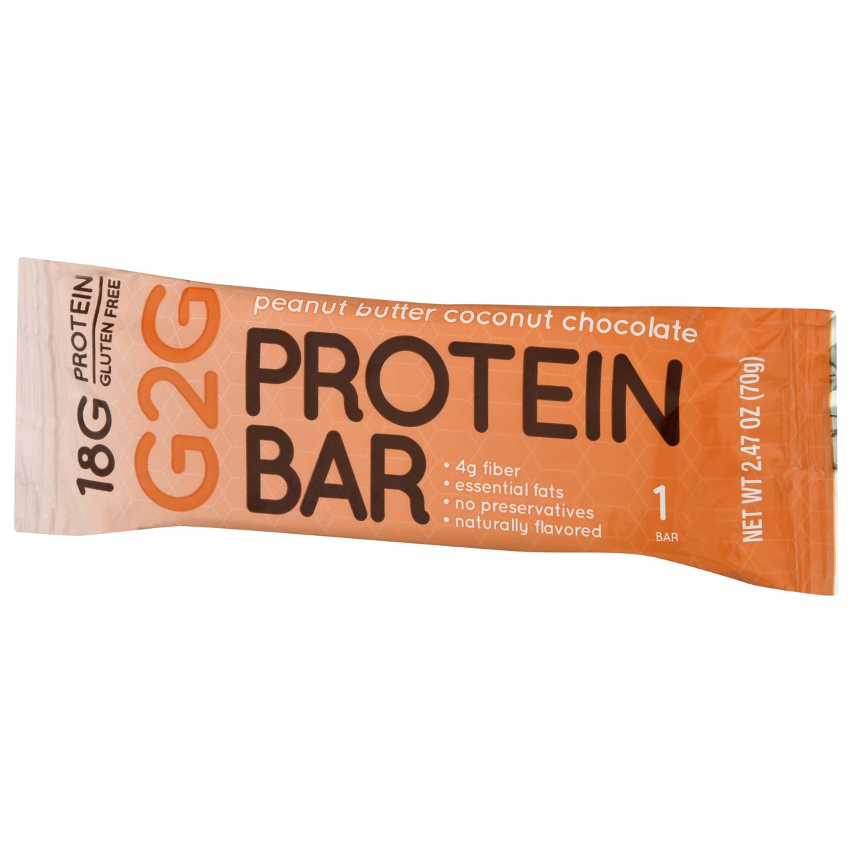 slide 7 of 12, G2G Peanut Butter Coconut Chocolate Protein Bar 2.47 oz - 2.47 oz, 2.47 oz