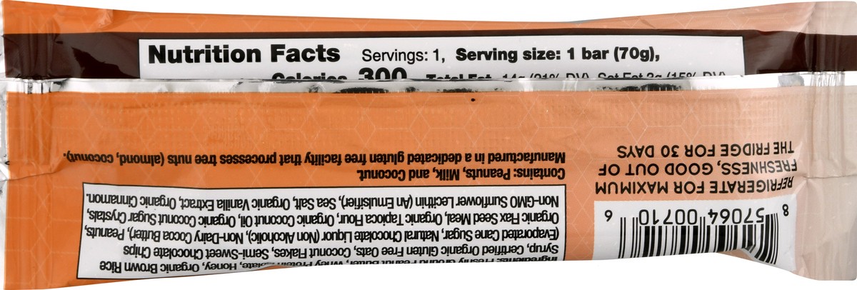 slide 12 of 12, G2G Peanut Butter Coconut Chocolate Protein Bar 2.47 oz - 2.47 oz, 2.47 oz