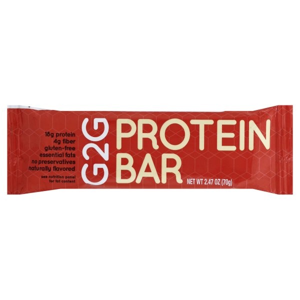 slide 1 of 1, G2G Protein Bar Peanut Butter Coconut Chocolate, 2.47 oz