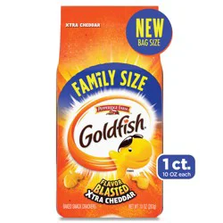 Goldfish Flavor Blasted Xtra Cheddar Crackers, Family Size, 20 oz