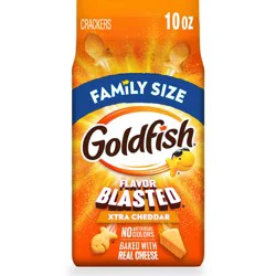Goldfish Flavor Blasted Xtra Cheddar Crackers, Family Size, 20 oz