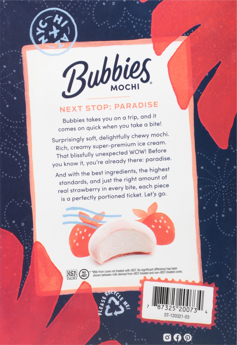 slide 2 of 13, Bubbies Ice Cream Strawberry Mochi, 6 ct