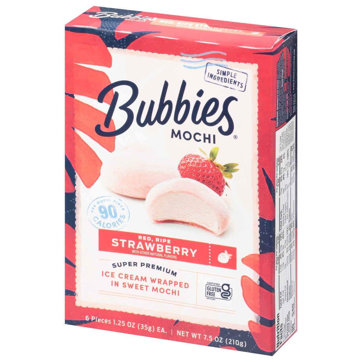 slide 8 of 13, Bubbies Ice Cream Strawberry Mochi, 6 ct