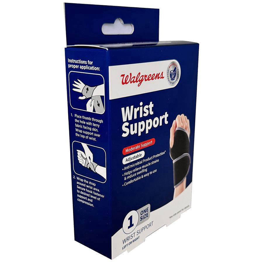 slide 2 of 3, Walgreens Wrist Support One Size, 1 ct