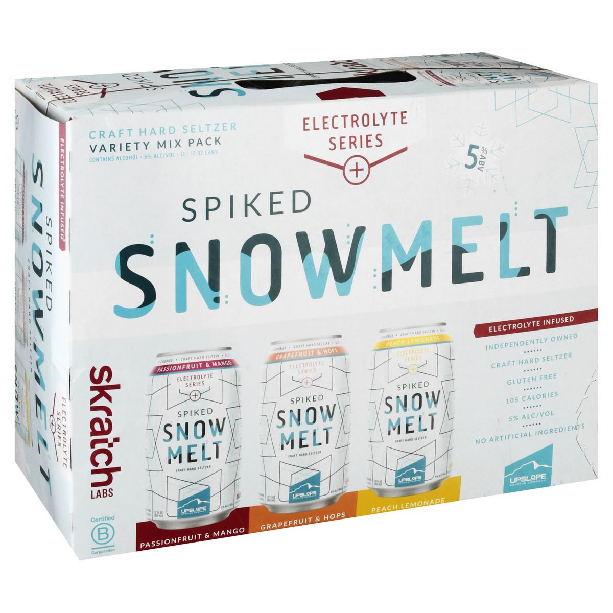 slide 5 of 9, Upslope Brewing Co. Spiked Snowmelt Variety Mix Pack Hard Seltzer 12 ea, 12 ct; 12 oz