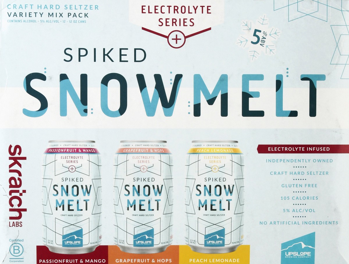 slide 6 of 9, Upslope Brewing Co. Spiked Snowmelt Variety Mix Pack Hard Seltzer 12 ea, 12 ct; 12 oz