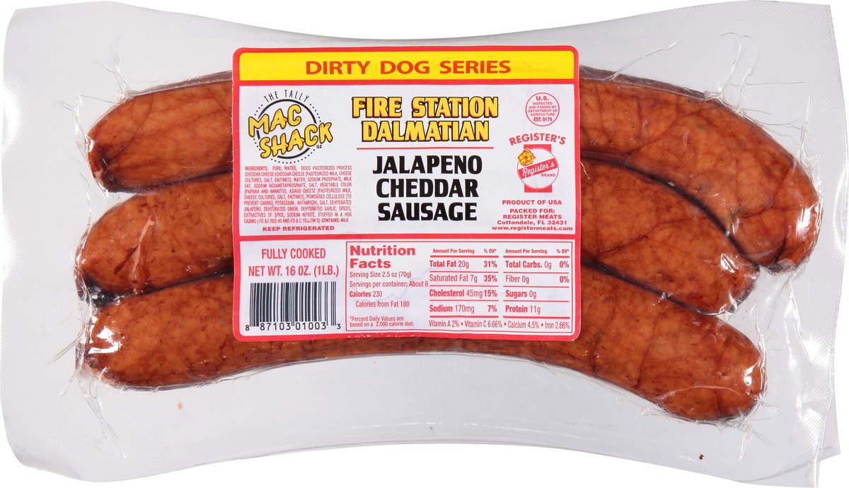 slide 2 of 12, Registers Meat Company Jalapeno Cheddar Sausage 16 oz, 16 oz