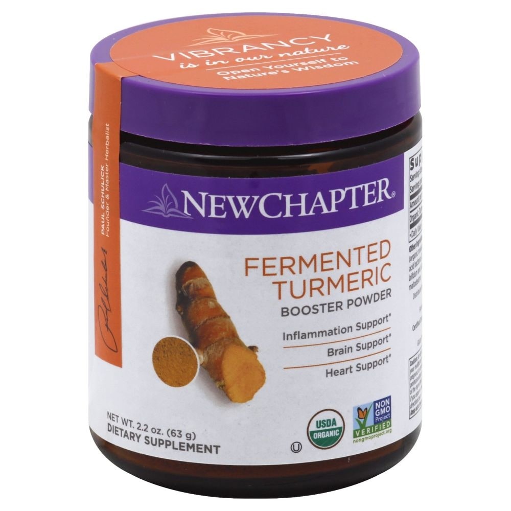 slide 1 of 1, New Chapter Fermented Turmeric Booster Powder, 63 gram