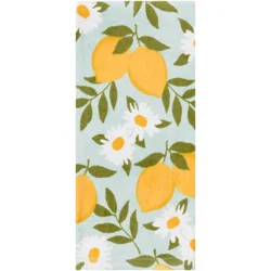 Room & Retreat Daisy Citrus Fiber Reactive Kitchen Towel, 16 In X 25 In