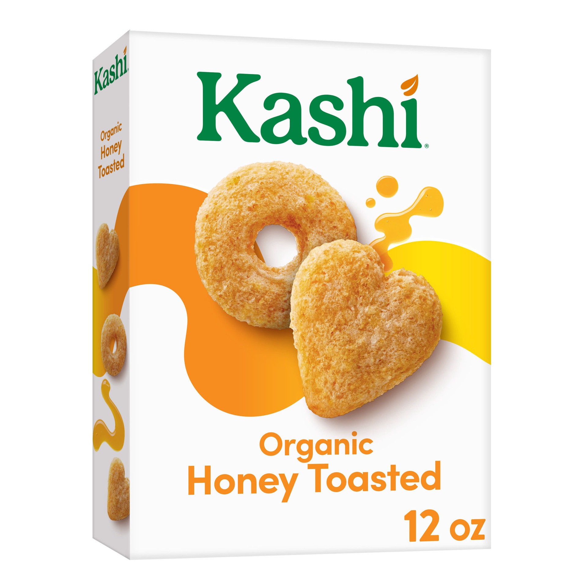 slide 1 of 5, Kashi Breakfast Cereal, Family Breakfast, Organic Fiber Cereal, Honey Toasted, 12oz Box, 1 Box, 12 oz