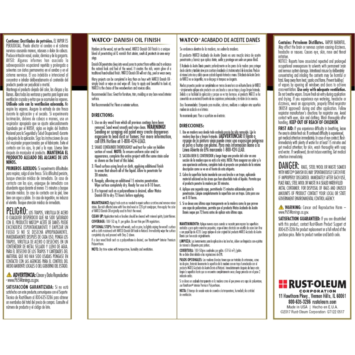 slide 2 of 5, Rustoleum Watco Danish Oil Finish - A65741, Quart, Natural, 1 qt