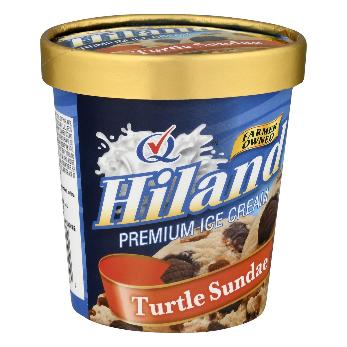 slide 2 of 13, Hiland Dairy Premium Turtle Sundae Ice Cream 1 pt, 1 pint