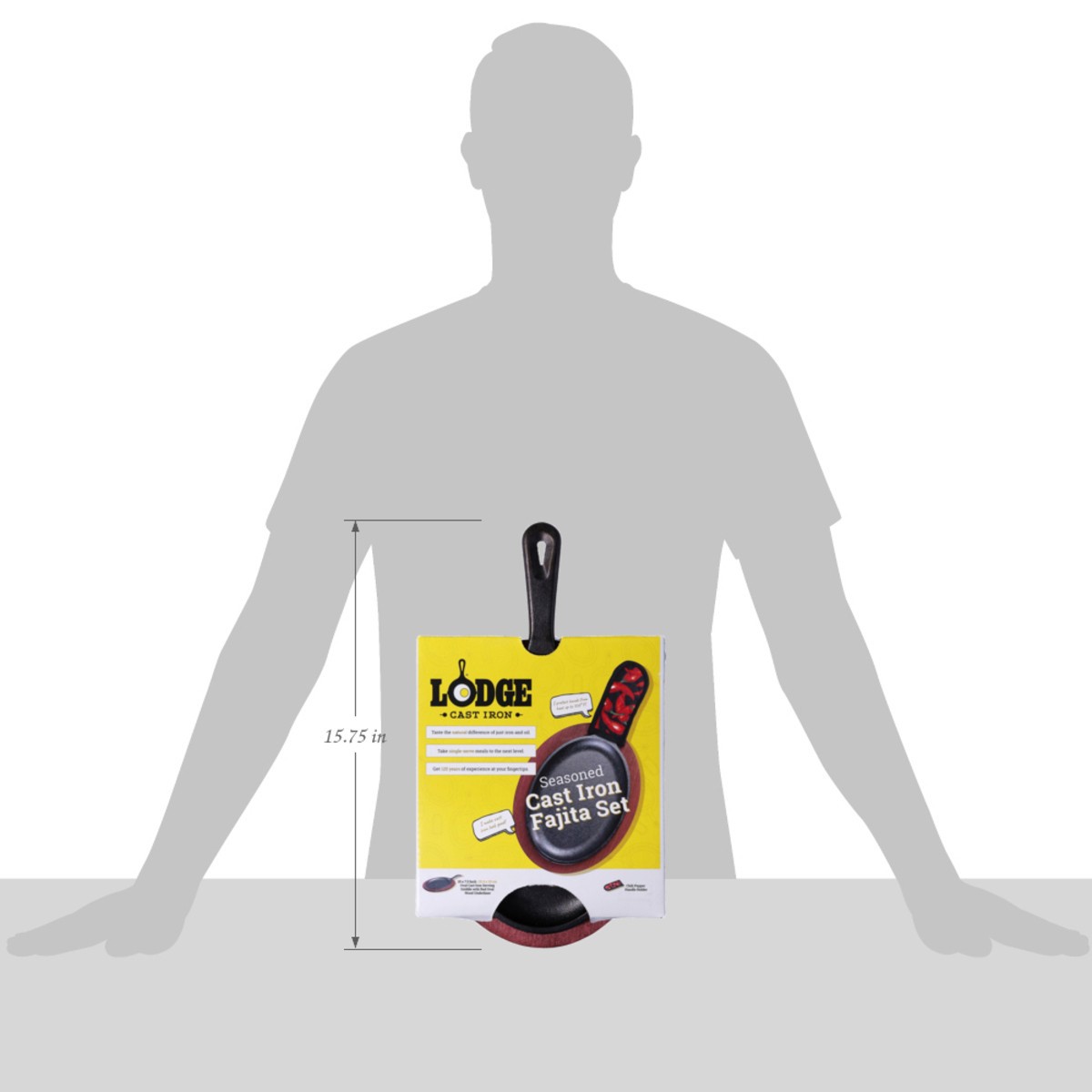 slide 9 of 12, Lodge Seasoned Cast Iron Fajita Set 1 Set, 1 ct