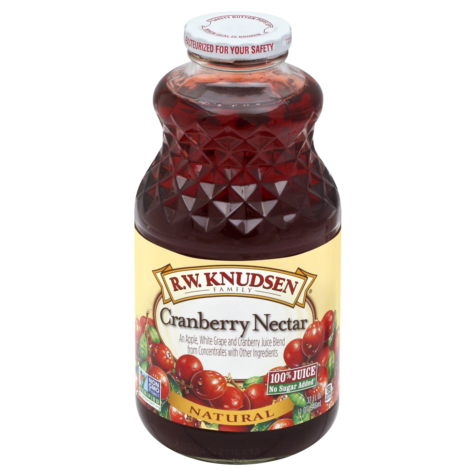 slide 1 of 1, R.W. Knudsen Juice Blends, Cranberry Nectar, 32 fl oz