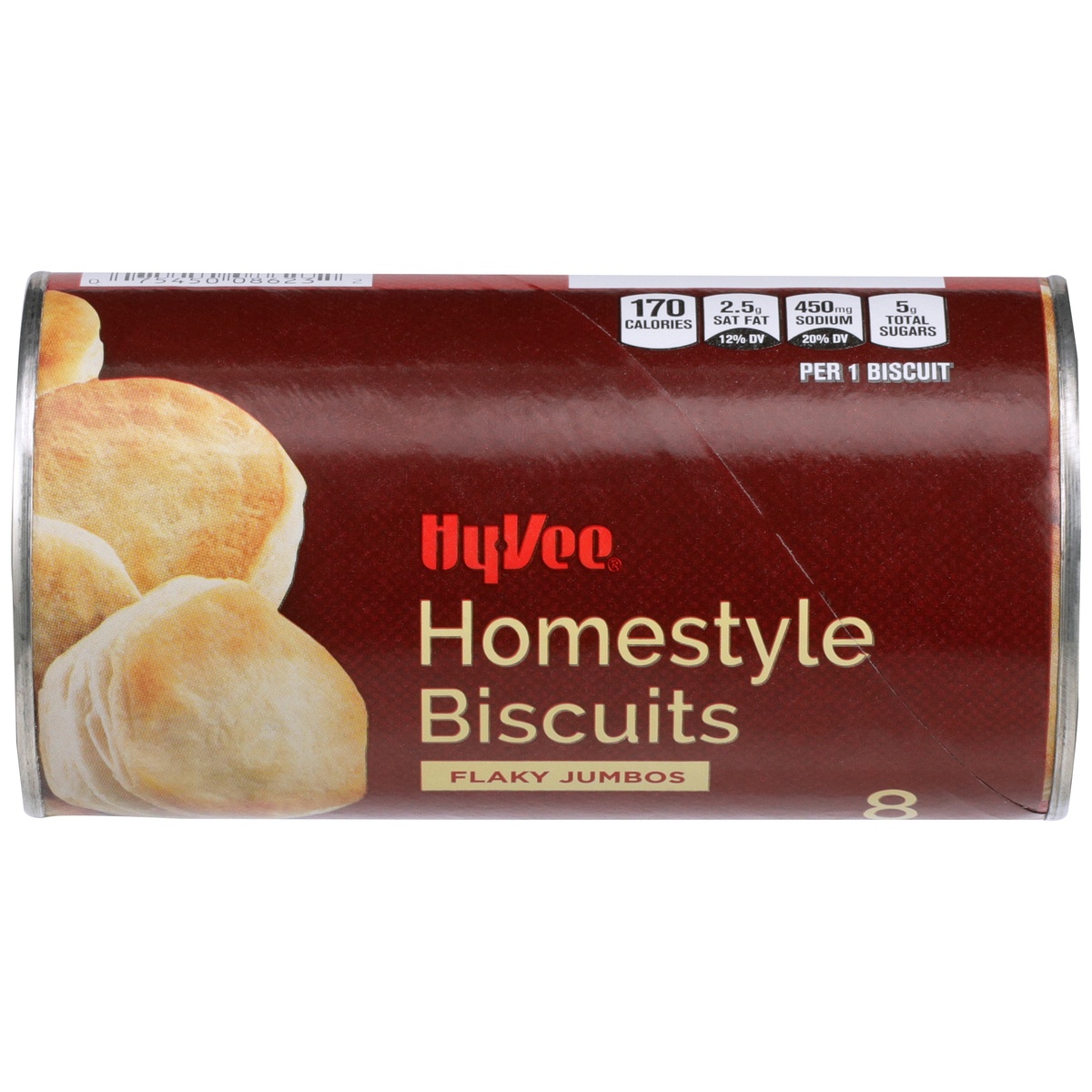 slide 1 of 1, Hy-vee Homestyle Flaky Jumbos Biscuits, 8 ct; 16 oz