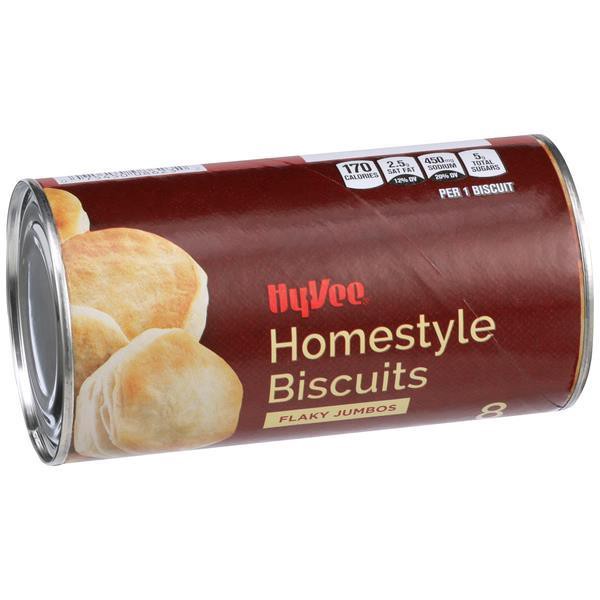 slide 1 of 8, Hy-vee Homestyle Flaky Jumbos Biscuits, 8 ct; 16 oz