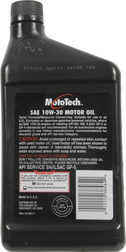 slide 2 of 4, MotoTech Superior Grade SAE 10W-30 Motor Oil, 1 qt