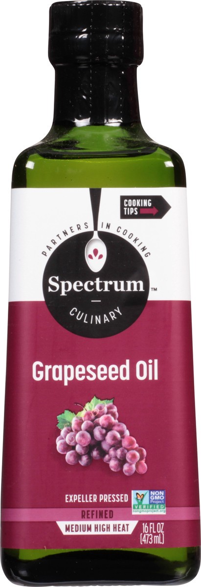 slide 1 of 1, Spectrum Culinary Refined Medium High Heat Grapeseed Oil 16 fl oz, 16 fl oz