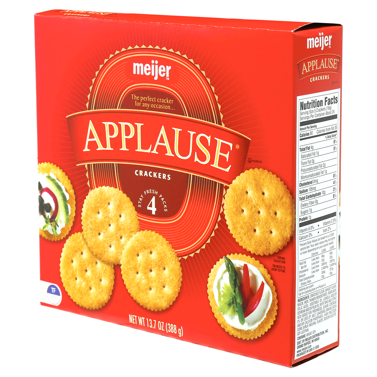 slide 4 of 7, Meijer Applause Crackers, 13.7 oz