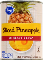 slide 1 of 1, Kroger Sliced Pineapple In Heavy Syrup, 20 oz