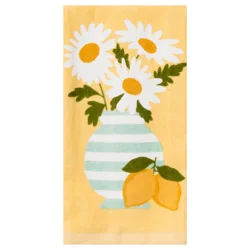 Room & Retreat Daisy Citrus Vase Fiber Reactive Kitchen Towel, 16 In X 25 In