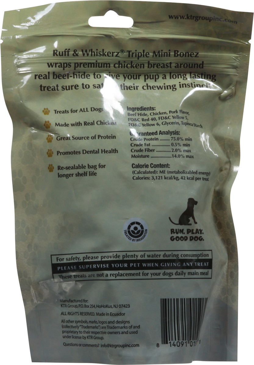 slide 5 of 14, Ruff & Whiskerz Triple Mini Bonez Premium Chicken Treats for Dogs 7 ea, 7 ct