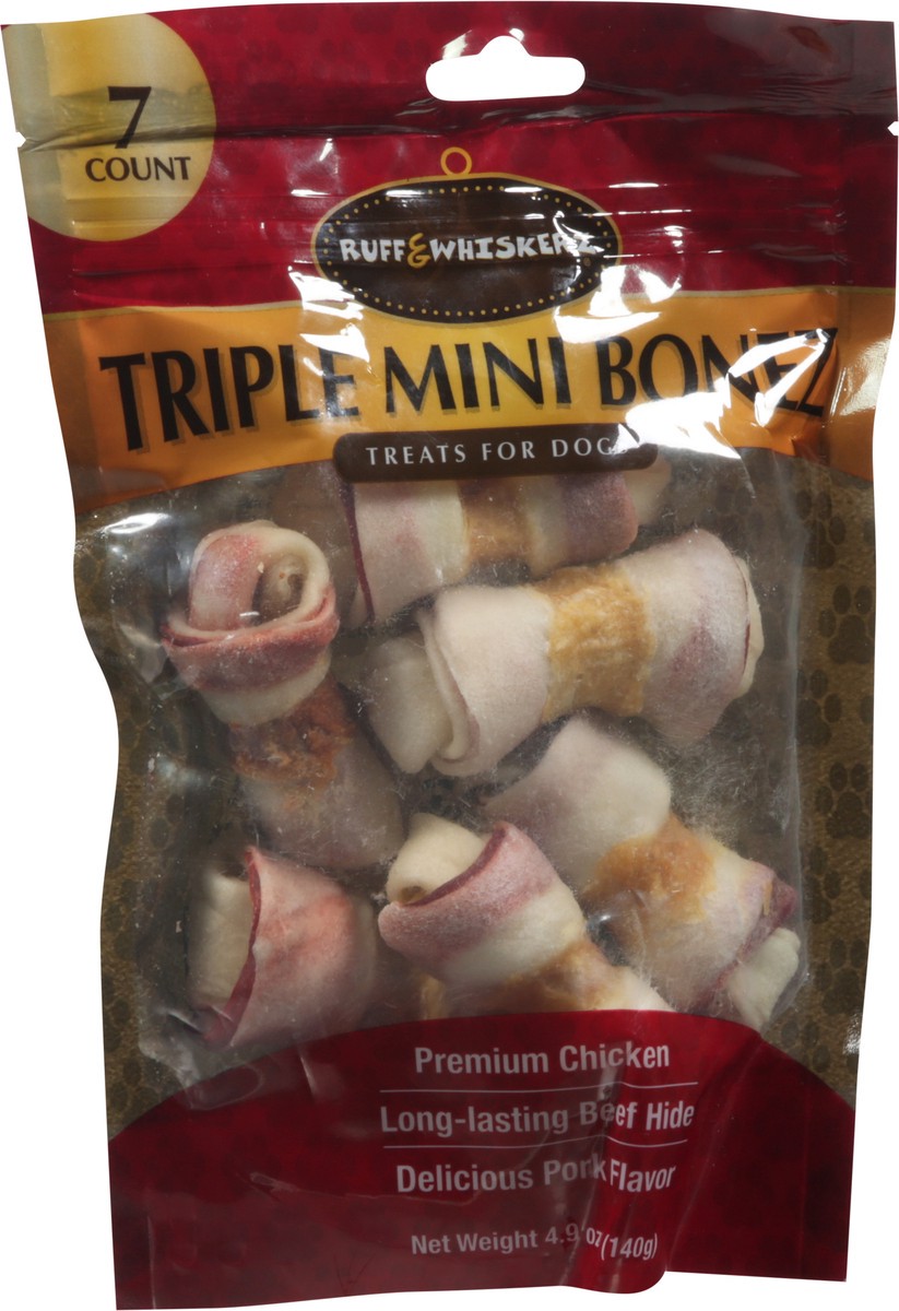 slide 11 of 14, Ruff & Whiskerz Triple Mini Bonez Premium Chicken Treats for Dogs 7 ea, 7 ct