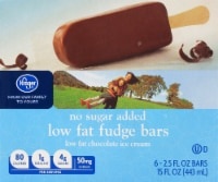slide 1 of 1, Kroger Low Fat Fudge Bars, 6 ct; 2.5 fl oz