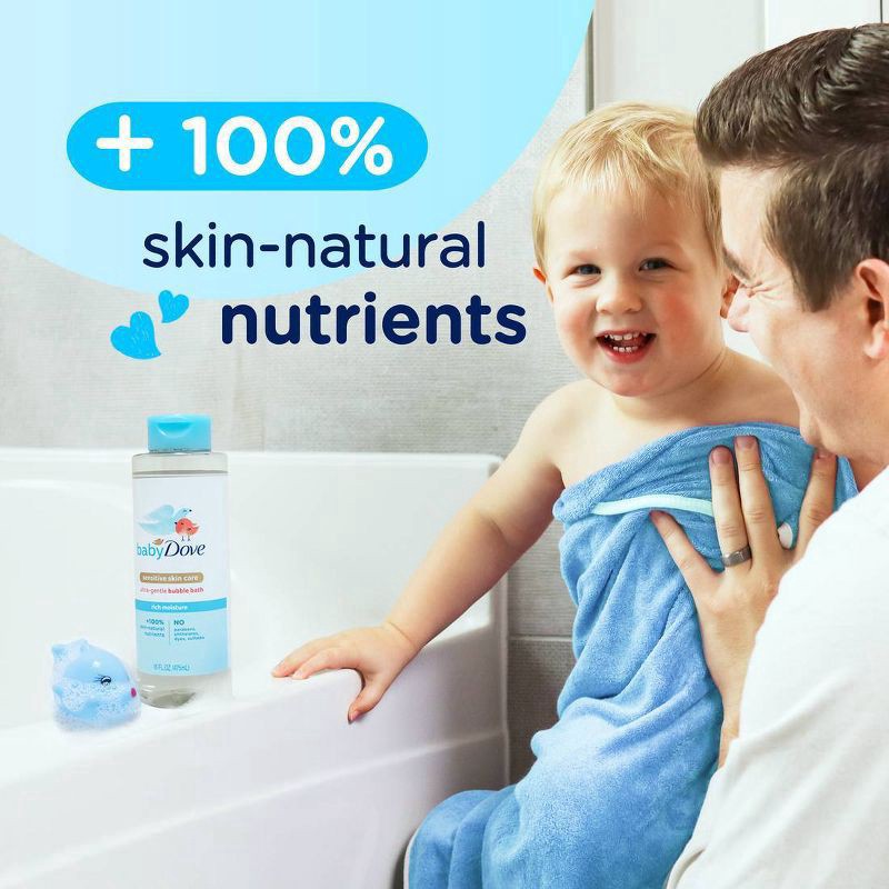 slide 3 of 9, Baby Dove Rich Moisture Bubble Bath - 16oz, 16 oz