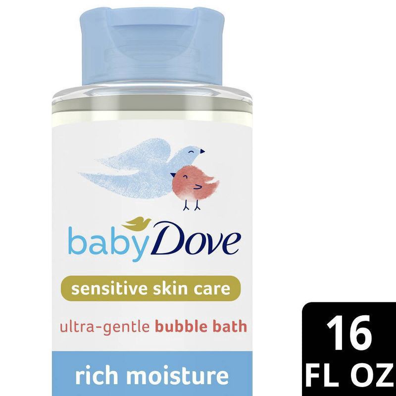 slide 1 of 9, Baby Dove Rich Moisture Bubble Bath - 16oz, 16 oz