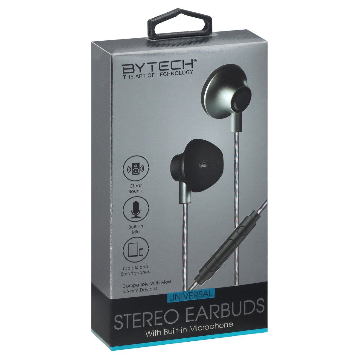 slide 9 of 11, Bytech Universal Stereo Earbuds with Built-in Microphone 1 ea, 1 ea