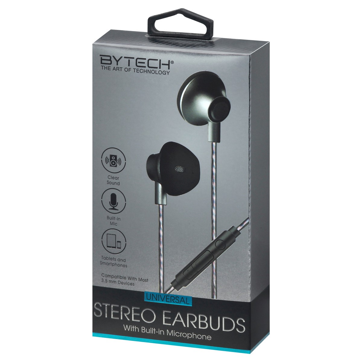 slide 3 of 11, Bytech Universal Stereo Earbuds with Built-in Microphone 1 ea, 1 ea