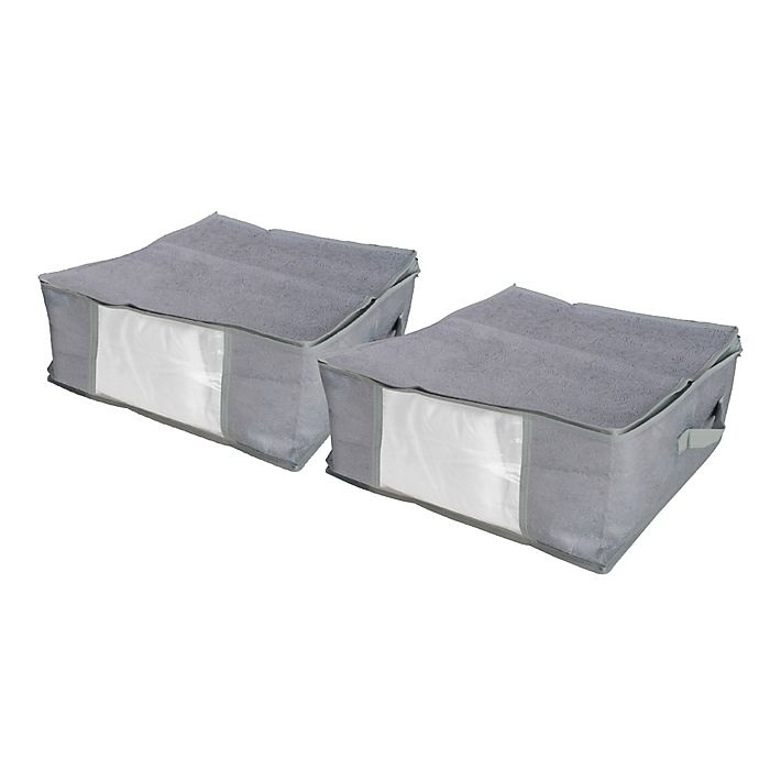 slide 1 of 3, Farberware Millennium Storage Bag with Window - Grey, 2 ct