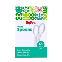 Hy-Vee White Spoons - 48 ct