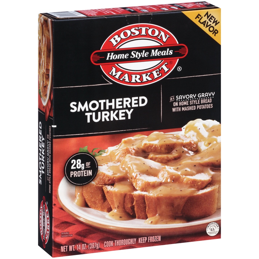 slide 2 of 8, Boston Market Home Style Meals Smothered Turkey, 14 oz