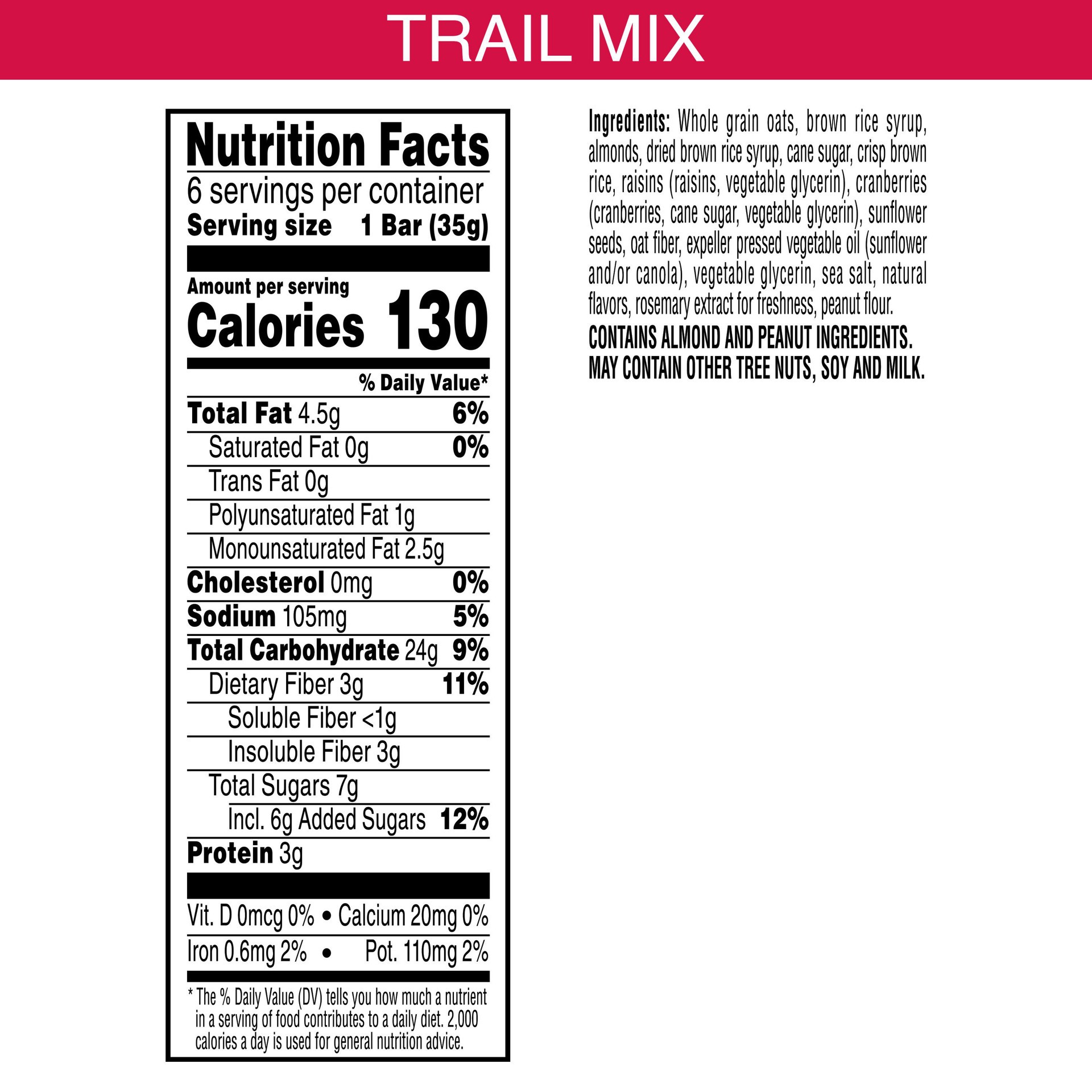 slide 5 of 5, Kashi Chewy Granola Bars, Trail Mix, 7.4 oz, 6 Count, 7.4 oz