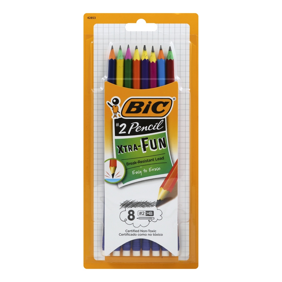 slide 1 of 1, Bic Xtra Fun 8 Pack Pencil, 1 ct
