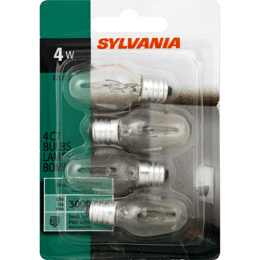 slide 2 of 2, Sylvania Light Bulbs Night Light Clear 4 Watt, 4 ct