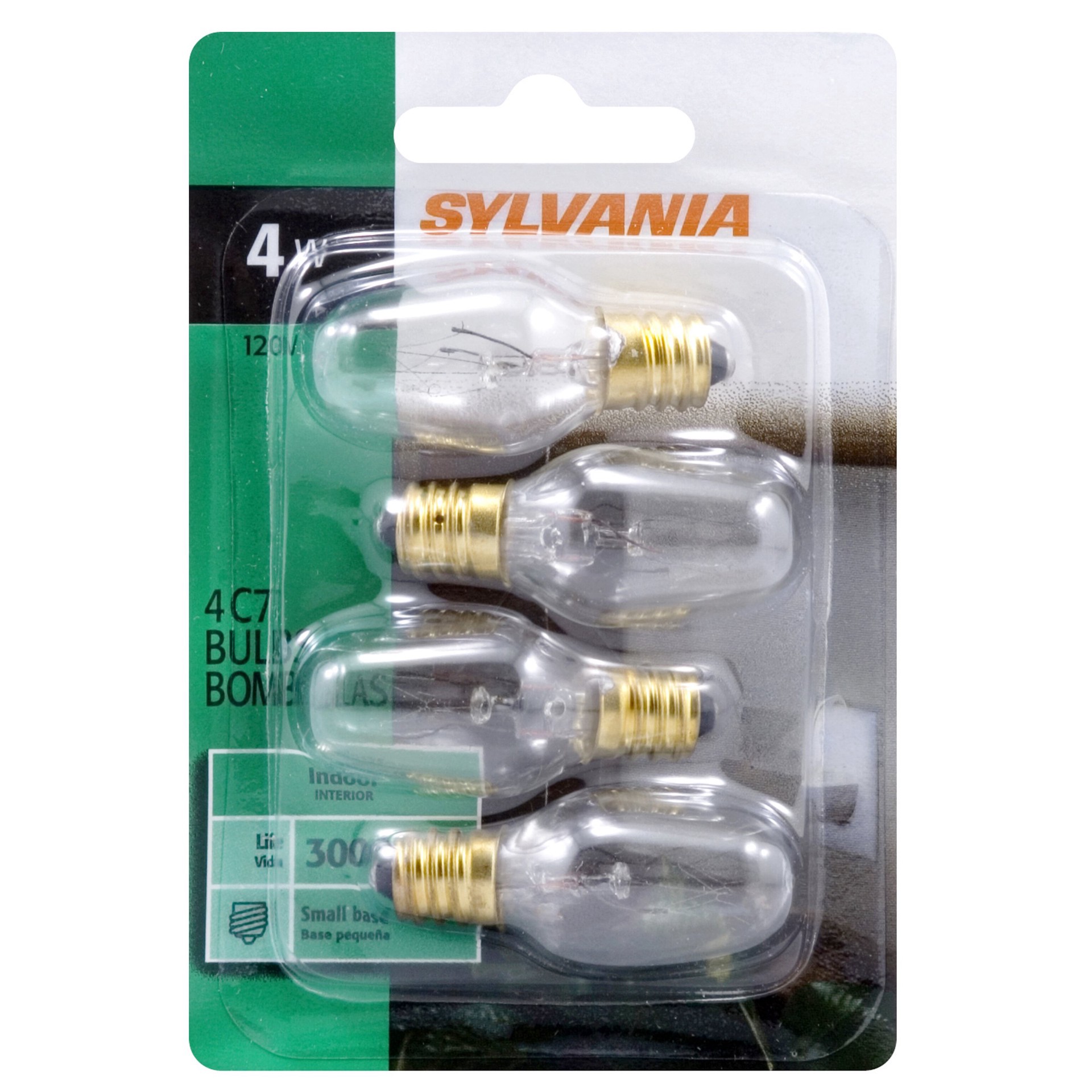 slide 1 of 2, Sylvania Light Bulbs Night Light Clear 4 Watt, 4 ct