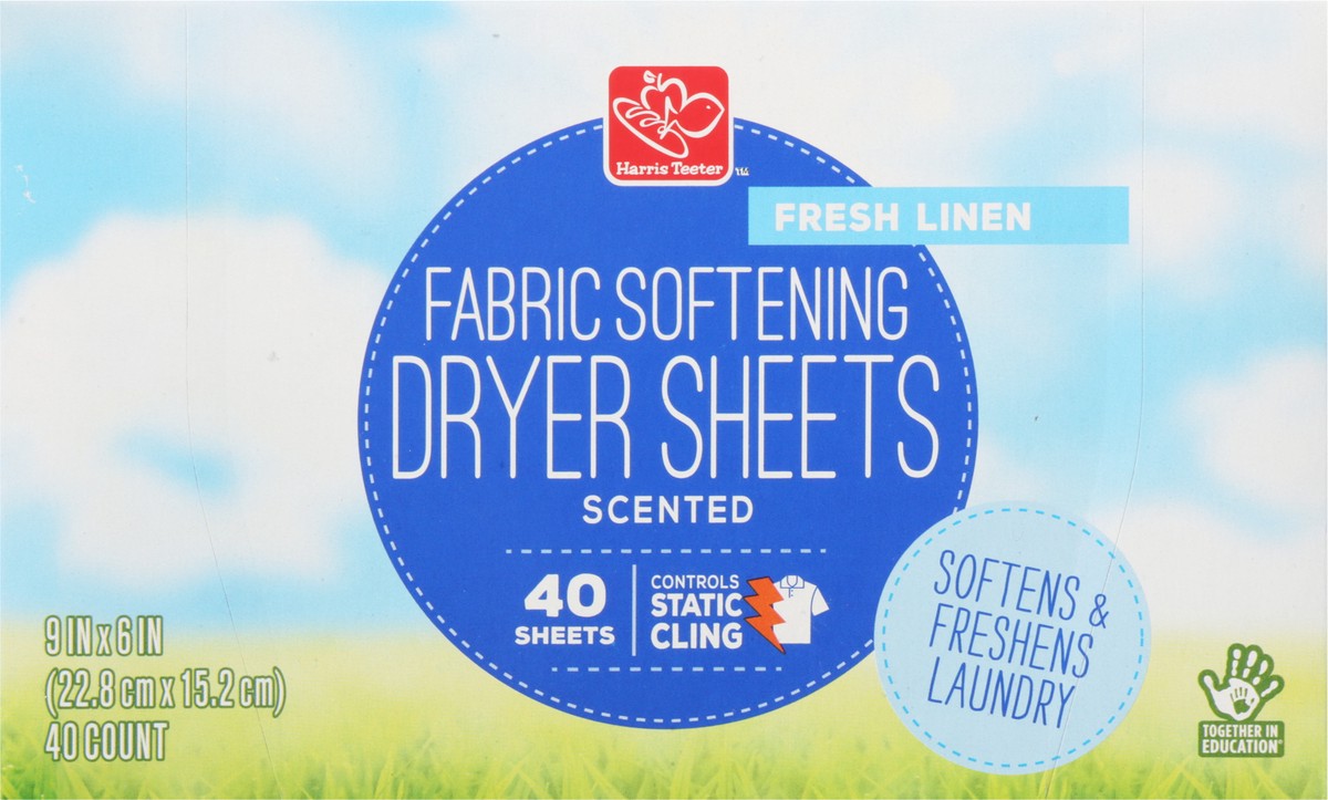 slide 6 of 9, Harris Teeter yourhome Fabric Softener Sheets - Fresh Linen, 40 ct