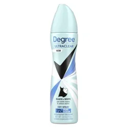 Degree UltraClear Pure Clean Black+White Antiperspirant Deodorant Dry Spray