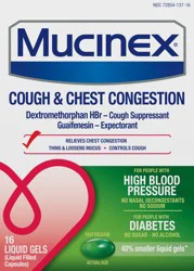 MUCINEX Liquid Gels - Cough & Chest Congestion 24/16 ct