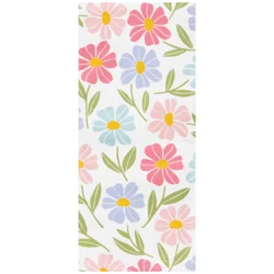 Room & Retreat Wild Bloom Toss Aqua Dual Kitchen Towel, 16 In X 26 In