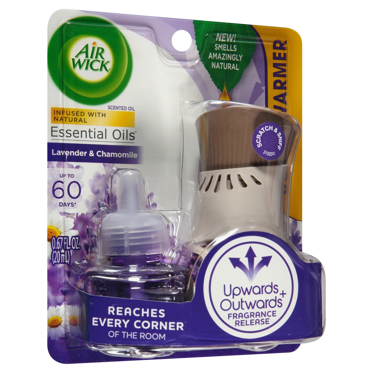 slide 9 of 9, Air Wick Plug in Scented Oil Starter Kit (Warmer + 1 Refill), Lavender and Chamomile, Air Freshener, Essential Oils, 0.67 fl oz