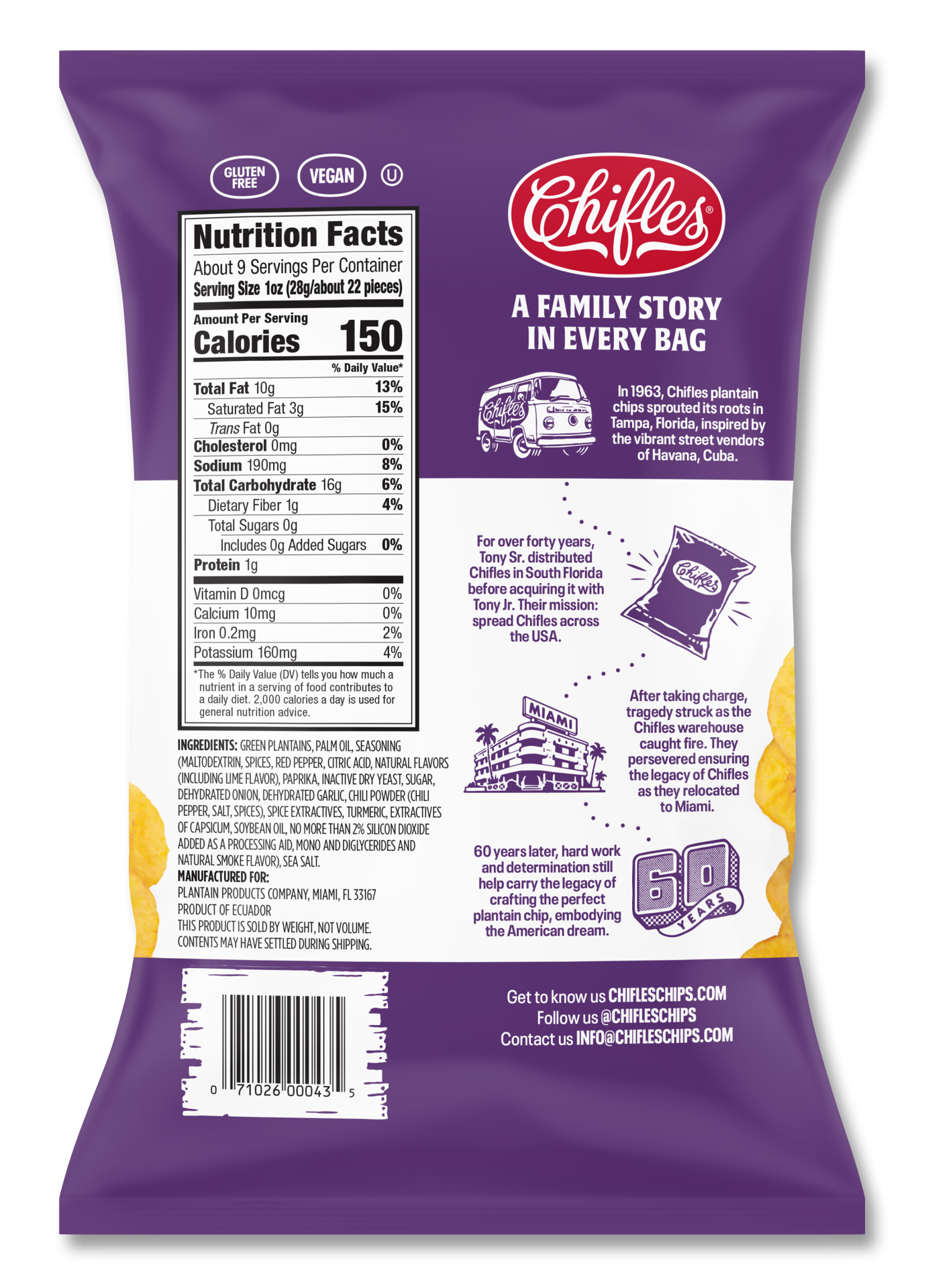 slide 2 of 2, DSD SNACKS Chili Lime Plantain Chips, 8.5 oz