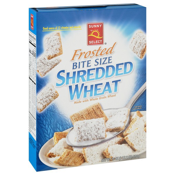 slide 1 of 1, Sunny Select Bite Size Frosted Shredded Wheat Cereal 18 oz, 18 oz