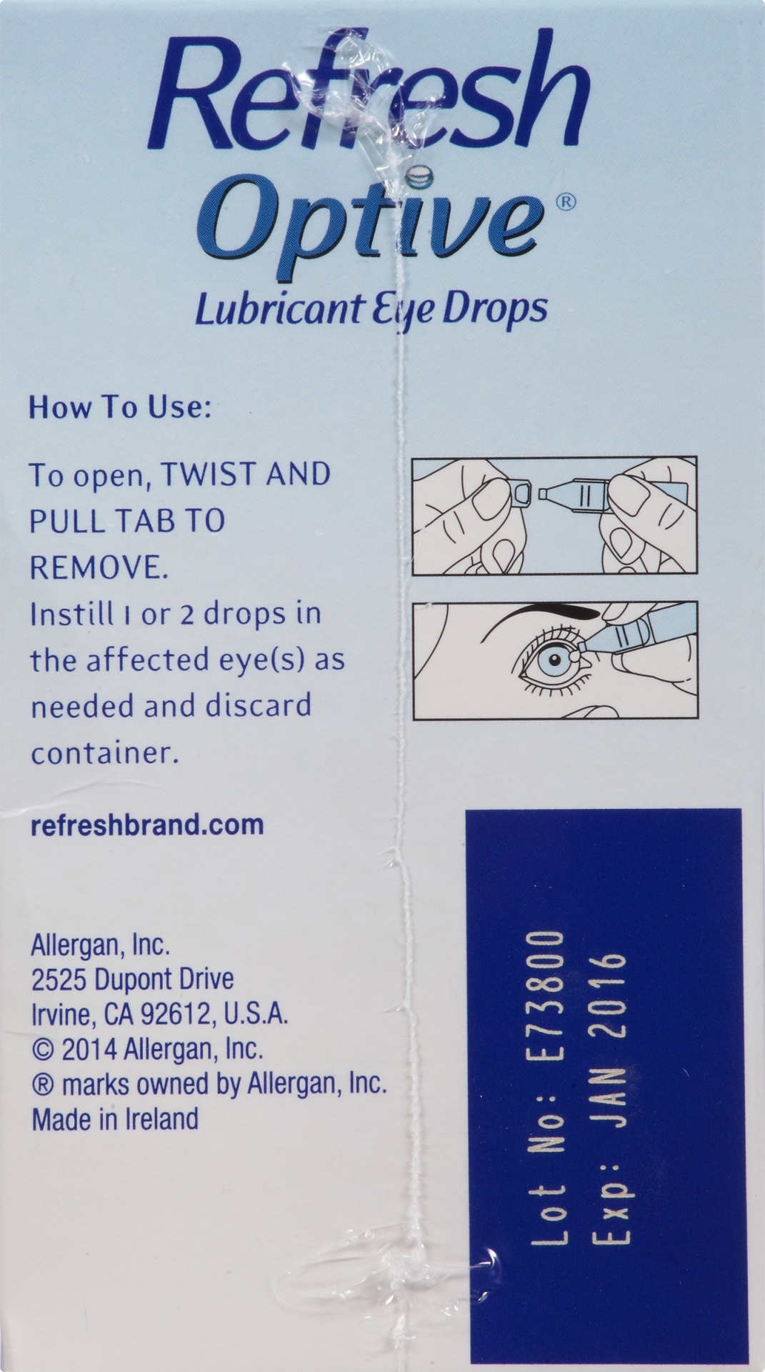 Refresh optive preservative free eye drops 60 ct 0 01 fl oz shipt