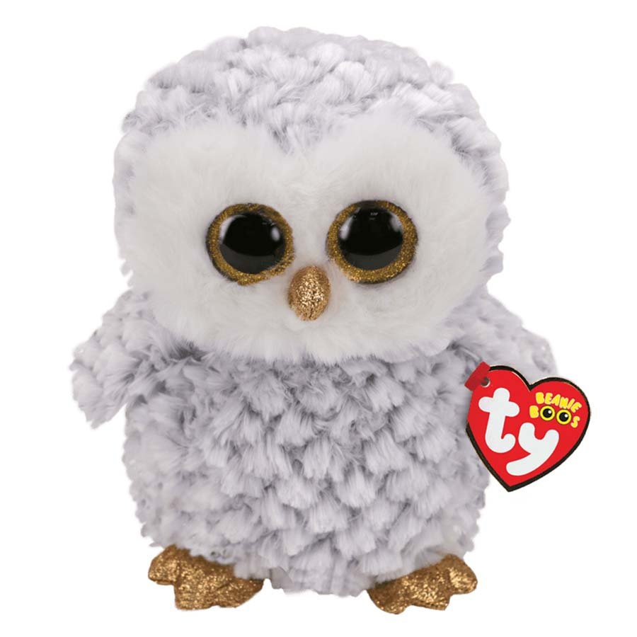 slide 1 of 1, TY Owlette - White & Gray Owl Beanie Boos Plush, 13 in