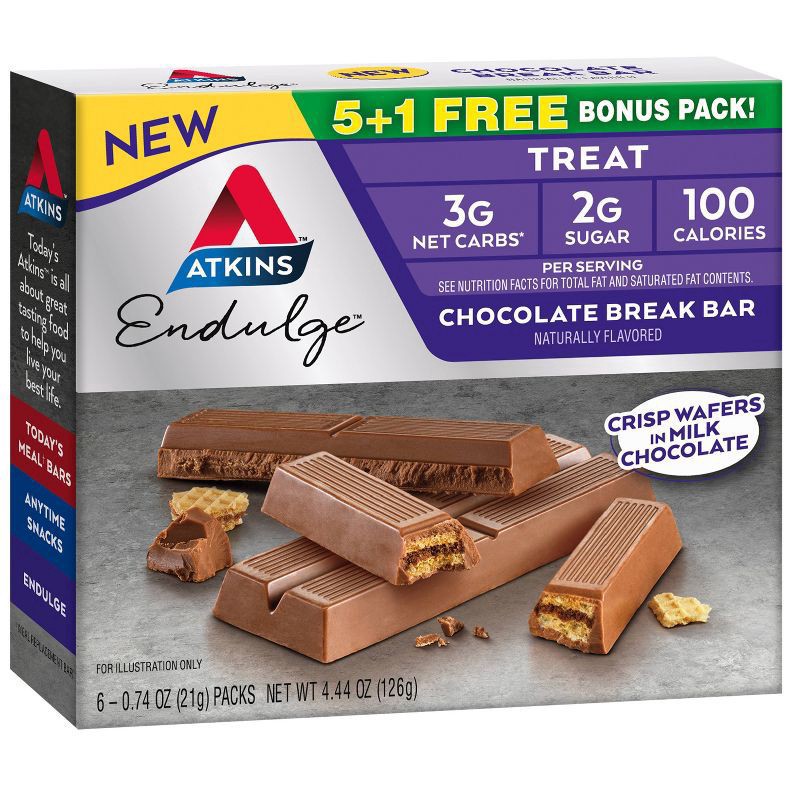 slide 2 of 12, Atkins Endulge Chocolate Break Bar - 4.4oz, 4.4 oz
